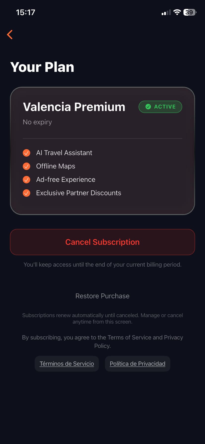 Valencia App - Monetization